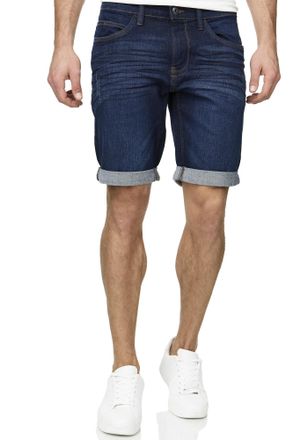 Indicode Shorts INDICODE INKaden, Herren, Gr. S, N-Gr, blau, Denim/Jeans, Obermaterial: 98% Baumwolle, 2% Elasthan, washed, Basic schmal, Hosen Shorts