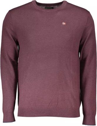 Napapijri Mens Crew Neck Jumper Style 21707 - Fuschia Wool - Size X-Small