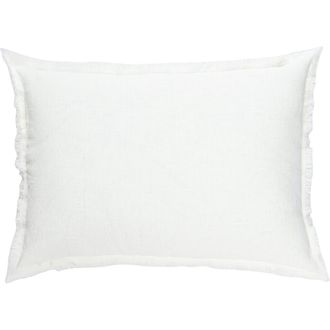 Anaya with Love Bright White Fringe Linen Dutch Euro Pillow Cover Only at Nordstrom, Size 28X36