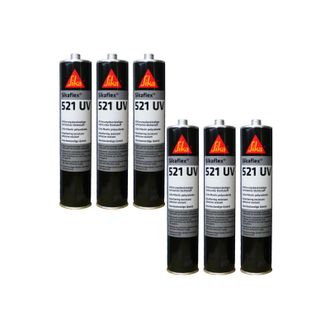Sika Sika - Juego De 6 Adhesivos H&iacute;bridos Uv Flex 521 - Blanco - 300ml