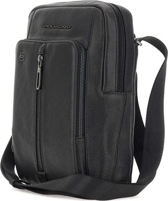 Piquadro Borsa a spalla Hedley grande in pelle - Nero