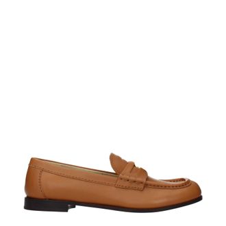 Miu Miu Damess Loafers Leer Bruin/Cognac