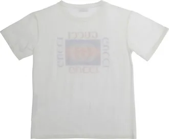 Gucci Boys T-Shirt White Cotton T-Shirts And Polos