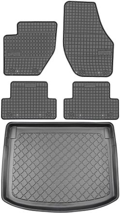 OEM Juego De Alfombrillas De Goma Para Coche Y Alfombrilla Para Maletero Para Volvo V40 Ii Hatchback (de Julio De 2012 A 2019)