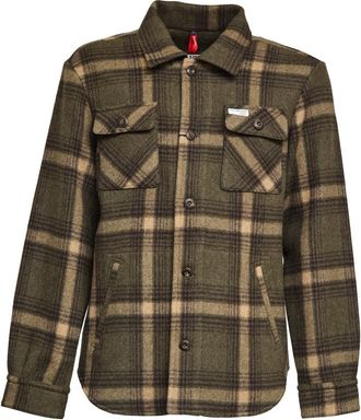 Fay Scottish Tartan Overshirt Jacket In Wool Blend