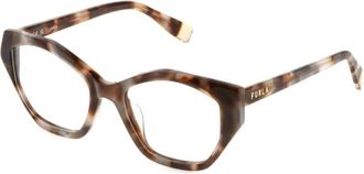 Furla Cat Eye Bril - Grijs Havana - unisex - Brillen - Bruin - ONE Size - Accessoires