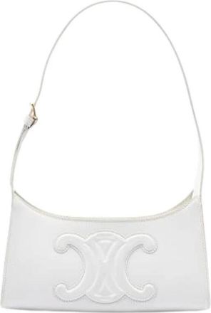 Celine Pre-owned Vintage Shoulder Bag - Dames - Vintage Schoudertas - Wit - ONE Size - Leer - Vintage