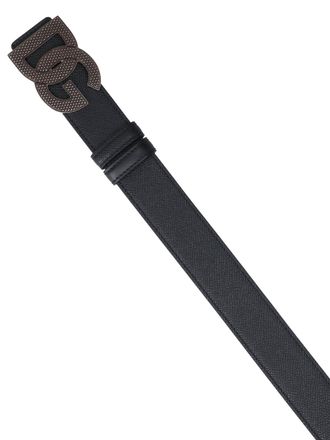 Dolce & Gabbana Mens Belts Black Calf Leather