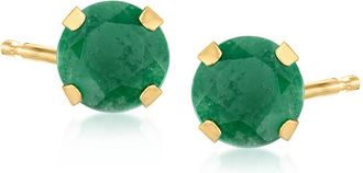 Ross-Simons Emerald Martini Stud Earrings in 14kt Yellow Gold