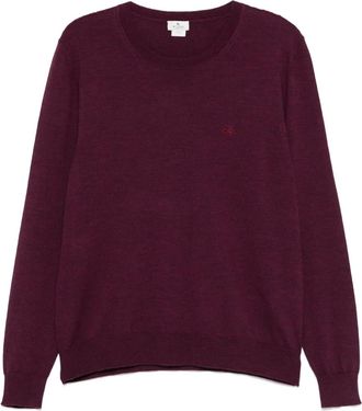 Etro Maglione con ricamo Pegaso - Rosso