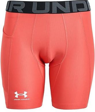 Under Armour Heatgear Armour Shorts Mens Casual Pants Venom Red/White : 2XL 6, Mesh/Elastane