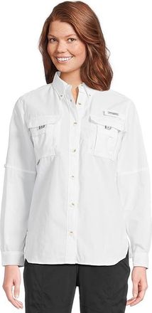Columbia Bahamatm II Long Sleeve Womens Clothing White : LG, Nylon