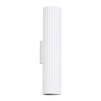 Wonderlamp Aplique de pared de aluminio blanco con 2 luces con 2 focos orientable