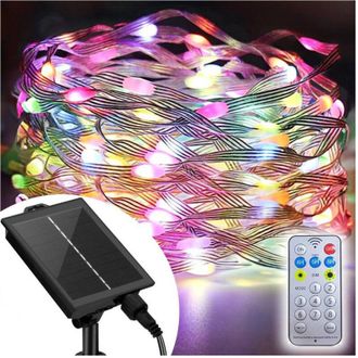 Trade Shop Trade Shop - Catena Luminosa Microled Da 30mt 300led Con Pannel Recarico Externo