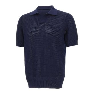 FILIPPO DE LAURENTIIS Polo Shirts, male, Blue, Size: 2XL Filippo De Laurentis T-shirts and Polos