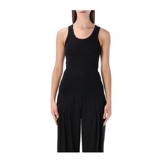 Coperni Camiseta sin mangas acanalada - Tops - Mujer - Negro - S