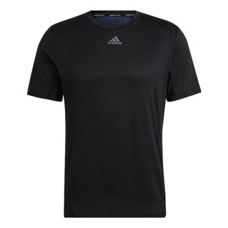 adidas Mens adidas Solid Color Logo Sports Gym Short Sleeve Black T-Shirt HP1932