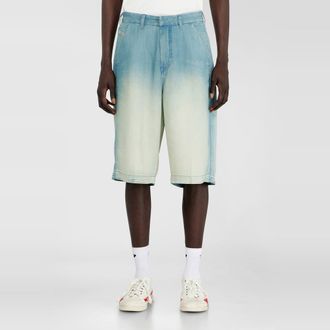 Diesel Shorts in fluid overdyed denim - Denim short pants - Man - Blue