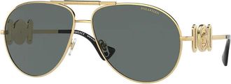 Versace VE2249 Polarized 100281 Mens Sunglasses Gold Size 65