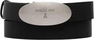 Patrizia Pepe Leren riem - Dames - Accessoires - Zwart - Maat: S Leer