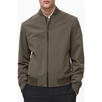 Mango Waterproof Bomber Jacket in Medium Green at Nordstrom Rack