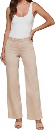 L'agence Scottie High Rise Wide Leg Jeans In Biscuit Khaki