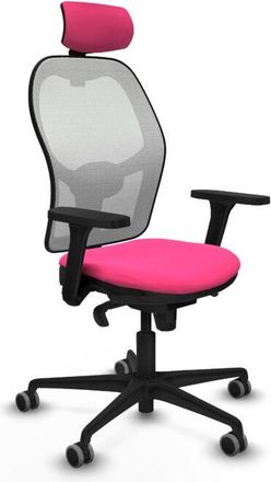 Piqueras y Crespo Piqueras Y Crespo - Jorquera Sincro Malla Blanca Similpiel Rosa Brazos 3d Base Nailon Cabecero 2d Ruedas 65mm Engomada