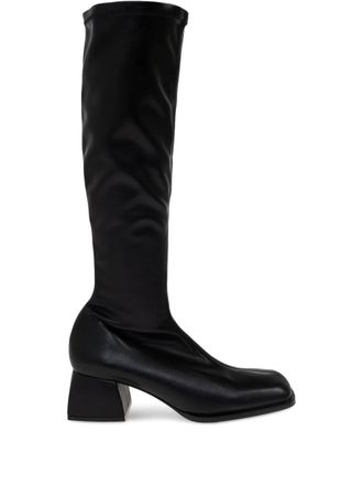 Nodaleto leather knee-high boots - Black