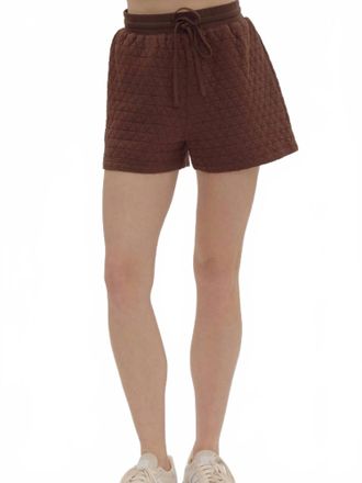 Entro Womens Quilted High Waisted Shorts In Espresso