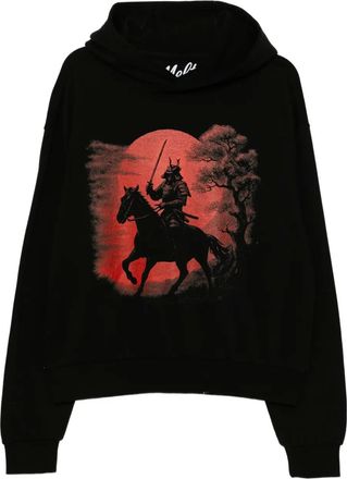 Melt Hoodie met print - Zwart