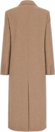 Max Mara Womens Double-Breasted Wool Coat Camel Virgin