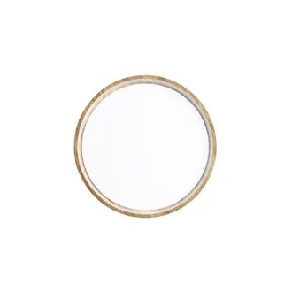 Luce-Ambiente-Design Plaf&oacute;n de techo led de metal con efecto madera de 22w y cct de 40 cm