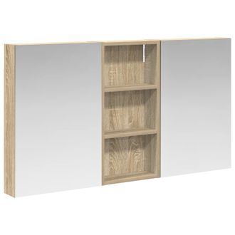vidaXL Juego De Muebles De Ba&ntilde;o Con Estante 3 Pcs 110 X 10,5 X 60,5 Cm Vidaxl