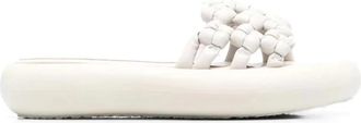 Vic Mati&eacute; Casual witte muiltjes sandalen - Dames - Sandalen - Wit - 41 EU - Schoenen