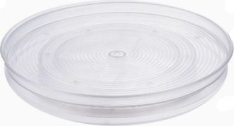 OEM Bandeja Giratoria Peque&ntilde;a De Pl&aacute;stico Sin Bpa Para Especias E Ingredientes De Cocina, Base Giratoria Para Armario, Transparente, 29 Cm