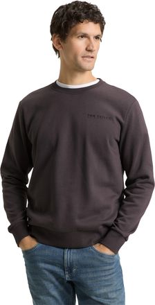 Tom Tailor Sweatshirt TOM TAILOR, Herren, Gr. XXL, tarmac grau, Sweatware, Obermaterial: 70% Baumwolle, 30% Polyester, unifarben, regular fit normal, Rundhals, R