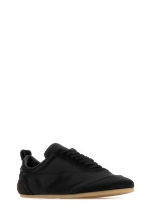 Jil Sander Satin and Suede Sneaker - Black