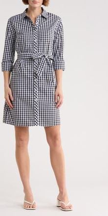 DKNY Belted Shirtdress in Black/Brig at Nordstrom Rack, Size 16