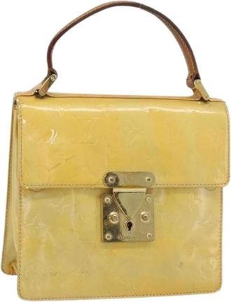 Louis Vuitton Pre-owned Patent Leather Hand Bag - Dames - Vintage Handtas - Geel - ONE Size - Leer - Vintage