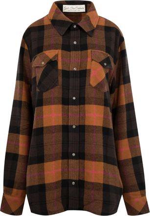 God's True Cashmere Kasjmier blouse met tartan ruit - Oranje