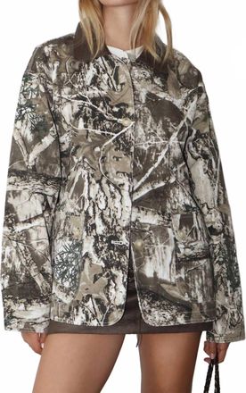 Bailey Rose Barn Jacket In Camo Print