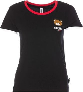 Moschino Teddybeer T-shirt - Dames - T-shirts - Zwart - S - Katoen - Tops