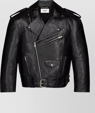 Saint Laurent leather biker jacket
