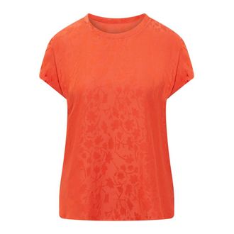 Pinko Blouses, female, Orange, Size: 2XL Short Sleeve Blouse