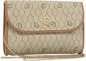 Dior Pre-owned Cross Body Bags, female, Beige, Size: ONE SIZE Pre-owned Vintage Shoulder Bag