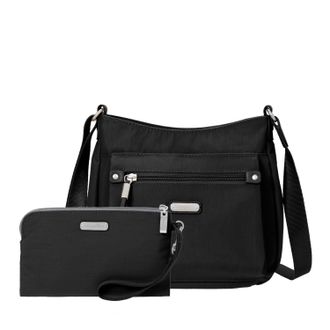 Baggallini Womens Uptown Bagg Crossbody Bag with RFID Phone Wristlet