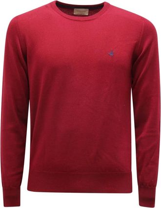 Brooksfield Wollen Trui Bourgondi&euml; Made in Italy - Heren - Ronde hals truien - Rood - 2XL - Wol - Truien & Vesten