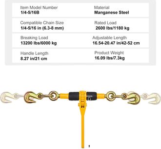 OEM Correa De Trinquete, Capacidad De Carga De 2600 Lb, Construcci&oacute;n Duradera, 4 Piezas
