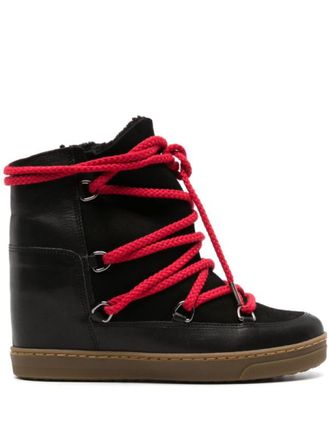 Isabel Marant Black Lace Up Boots