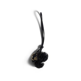 Miu Miu Leather Key Ring Trick, Woman, Black
